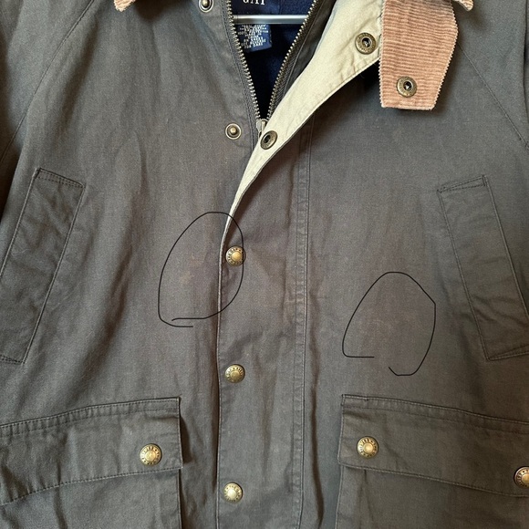 Vintage Gap Boys Barn Chore Jacket 100% Cotton Army Green S/10 - Picture 8 of 8